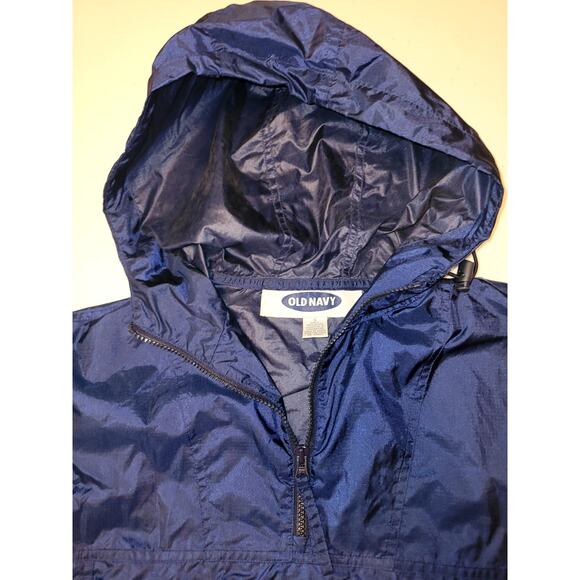 Vintage Old Navy Spell Out Anorak Style Jacket Men’s S Nylon Windbreaker Hooded - Picture 6 of 16